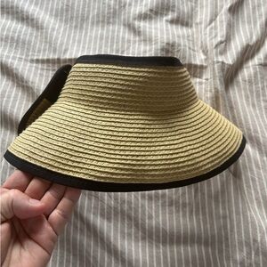 J. Crew Tan and Black Sun Visor Hat